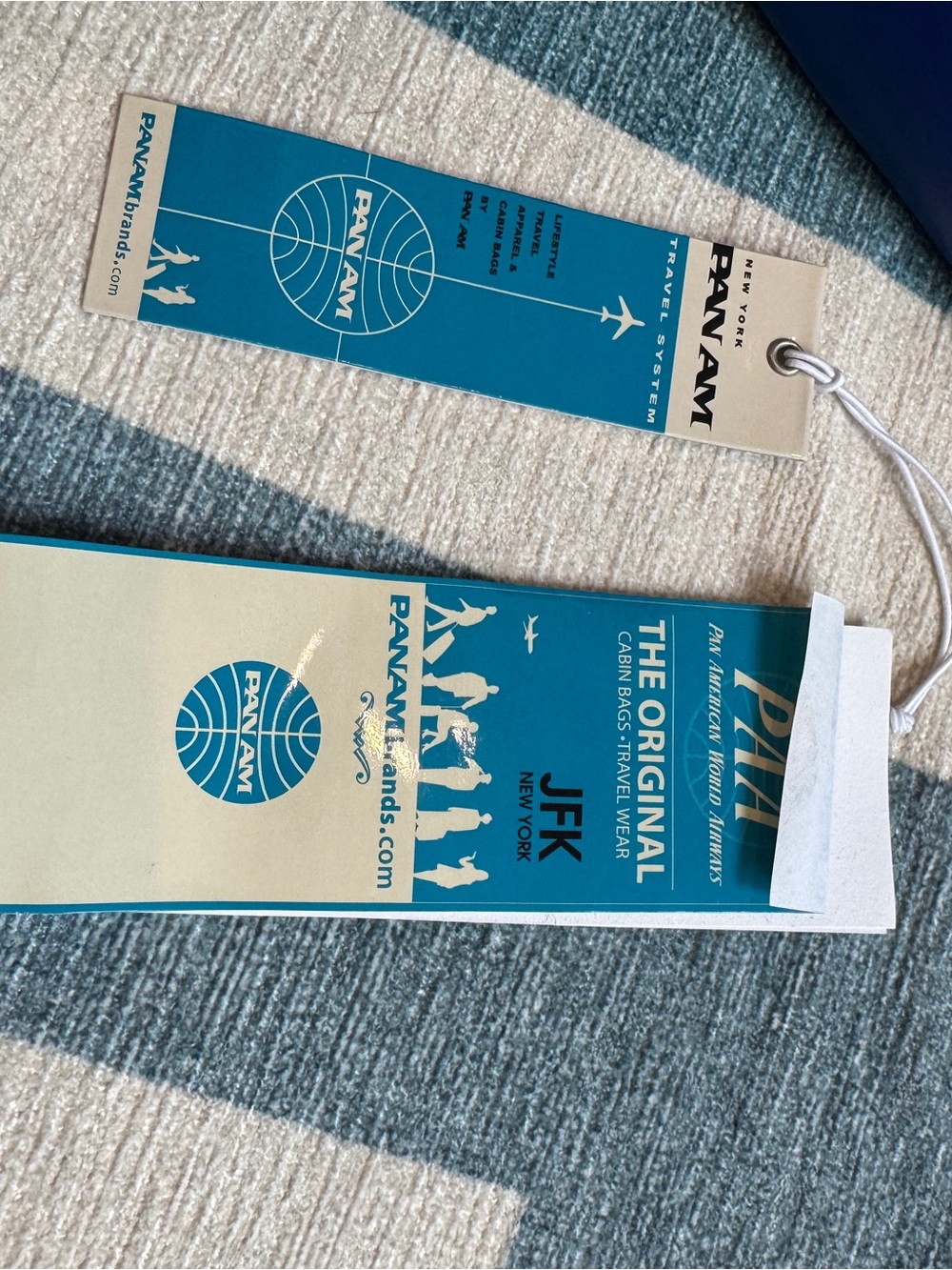 Pan Am Blue Travel Duffel Bag with White Logo - Picture 7 of 9